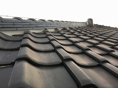 屋根の漆喰工事の施工後