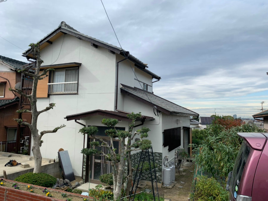 愛知県の外壁塗装工事の塗装後の写真