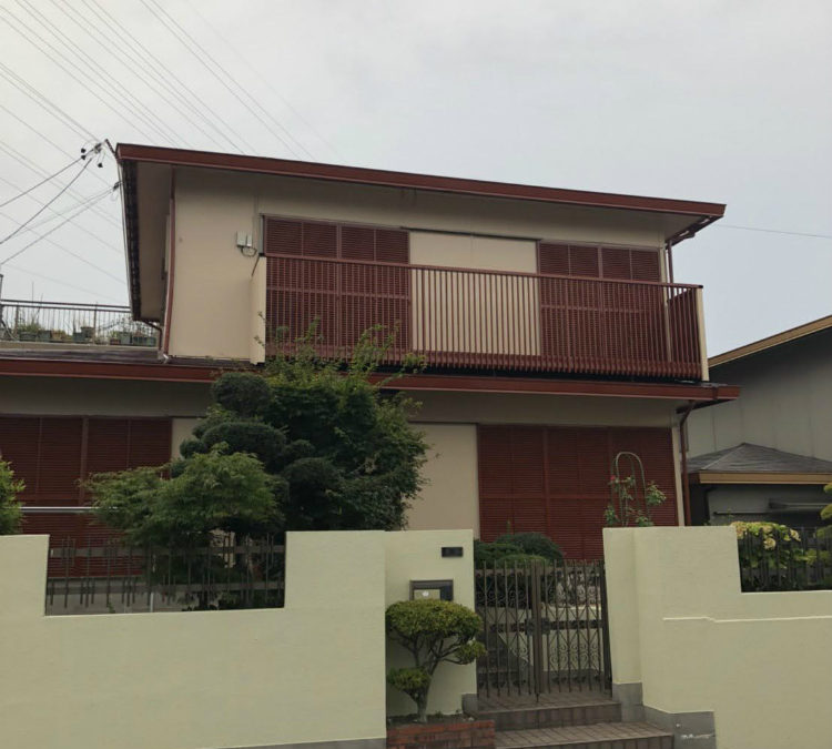 外壁塗装工事の塗装後の全体写真