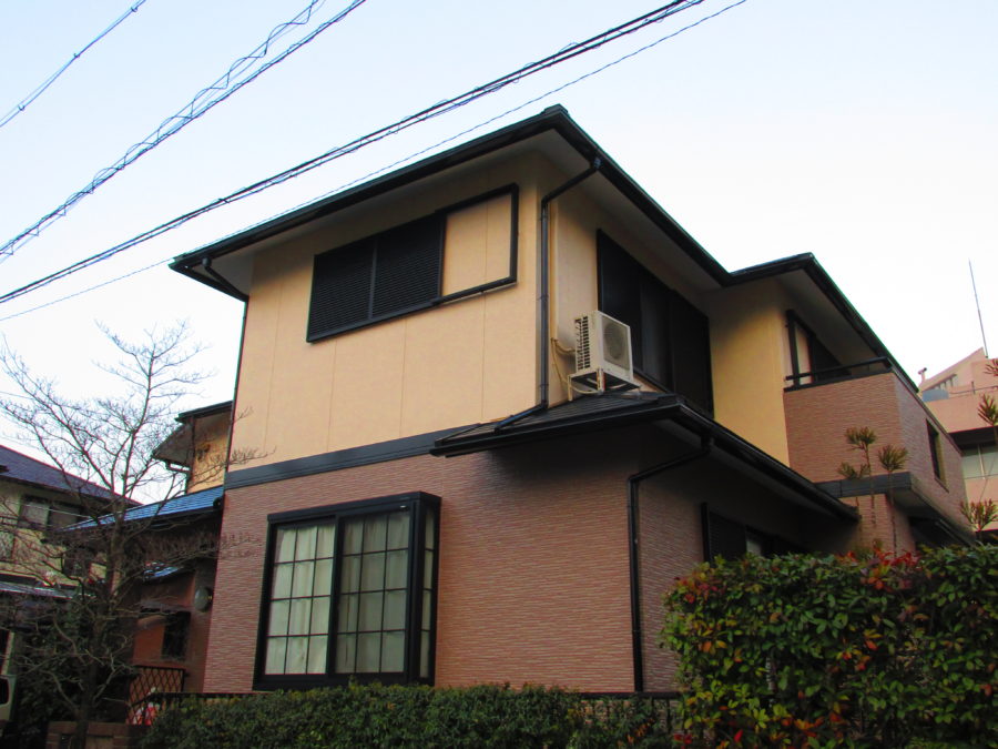 外壁塗装工事の施工後の写真