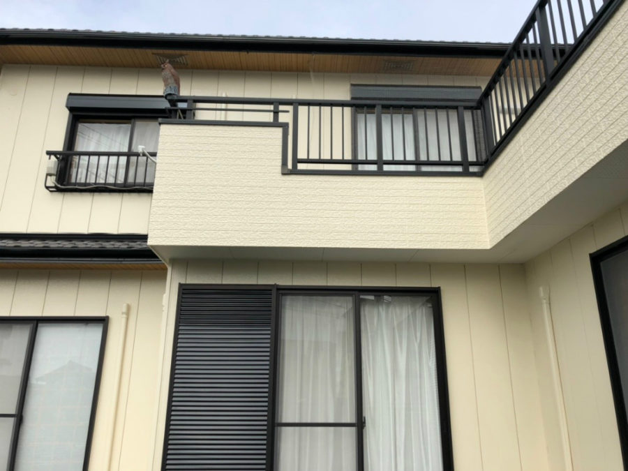 愛知県の外壁塗装工事の塗装後の全体写真