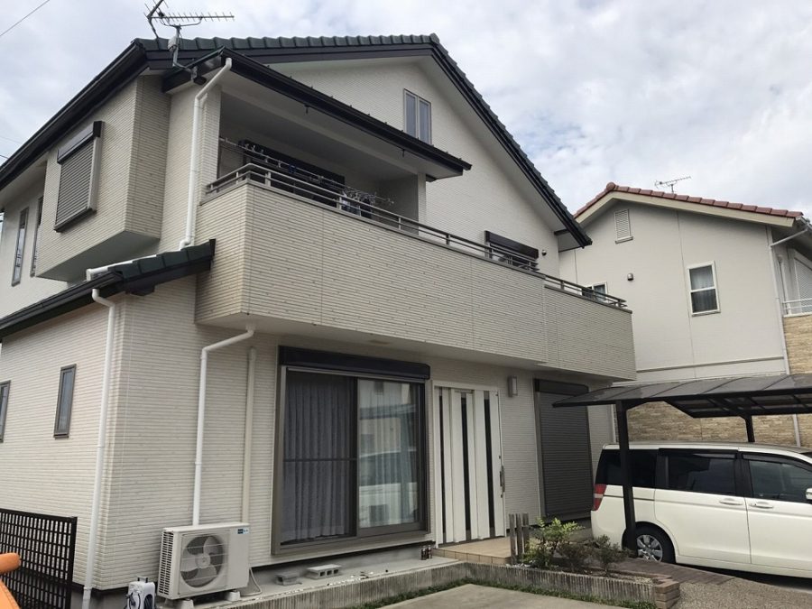 愛知県の外壁塗装工事の塗装後の全体写真