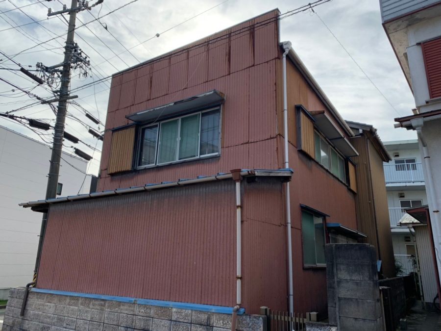 愛知県豊田市の外壁塗装工事の施工前の写真