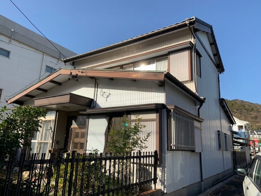 愛知県の外壁塗装工事の施工前の全体写真