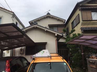 愛知県春日井市の外壁塗装工事の施工前の写真