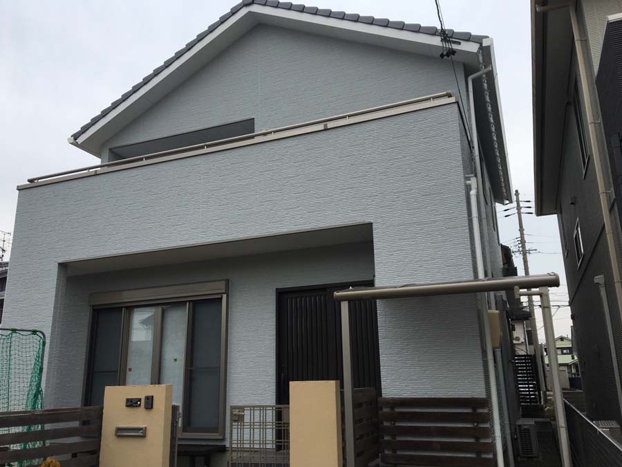 愛知県の外壁塗装工事の塗装後の写真