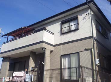 愛知県の外壁塗装工事の施工前の写真